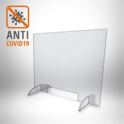 BARRIERE PLEXIGLASS POUR COMPTOIR 100X90 (avec passe objet)