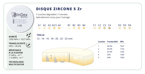 Disque Zircone INDEX 5 ZR