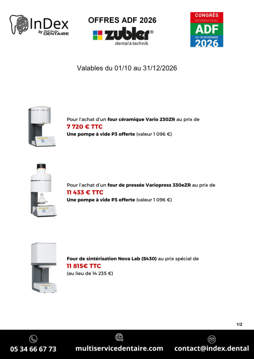 Offres ZUBLER du 01/10/2026 au 31/12/2026