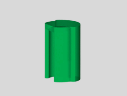 MICRO 2 GAINE VERTE PLASTIQUE X2